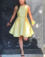 Load image into Gallery viewer, Yellow-Prom-Short-Dresses-Two-Piece-Cocktail-Party
