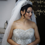 Load image into Gallery viewer, Crystal Beaded Sweetheart Tulle Ball Gowns Wedding Dresses
