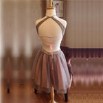 Load image into Gallery viewer, Lace Crop Top Pleated Tulle Homecoming Dresses Two Piece
