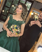 Load image into Gallery viewer, dark green prom dresses
