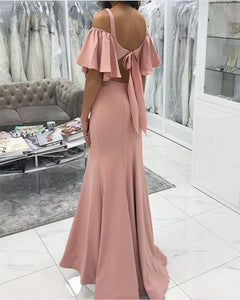 Blush-Pink-Mermaid-Backless-Evening-Gowns-Off-The-Shoulder-Prom-Dresses
