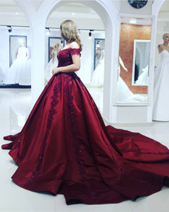 burgundy ball gowns dresses