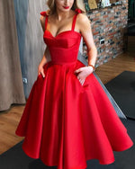 Load image into Gallery viewer, Short-Red-Cocktail-Party-Dresses
