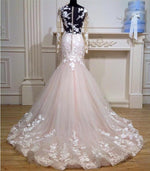 Cargar imagen en el visor de la galería, See-Through-Wedding-Dresses-Vintage-Long-Sleeves-Wedding-Gowns
