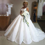 Load image into Gallery viewer, Vintage Lace Embroidery White Wedding Dresses Ball Gowns 2017
