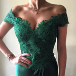 Load image into Gallery viewer, green prom gowns
