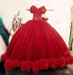 Cargar imagen en el visor de la galería, burgundy-quinceanera-gowns
