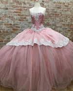 Cargar imagen en el visor de la galería, Dust-Pink-Sweetheart-Ball-Gowns-Quinceanera-Dresses
