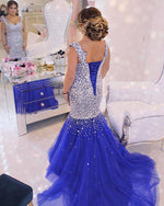 Load image into Gallery viewer, royal-blue-mermaid-evening-dress
