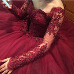 Load image into Gallery viewer, maroon-quinceanera-dress
