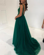 Cargar imagen en el visor de la galería, Open-Back-Prom-Dresses-2019-Sequins-Beaded-Evening-Gowns
