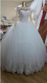 Load image into Gallery viewer, long-sleeves-bridal-dress
