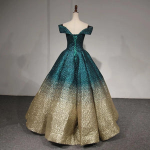 V-neck Off The Shoulder Sequins Ball Gowns Quinceanera Dresses