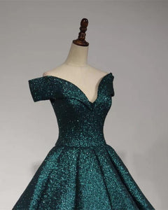 V-neck Off The Shoulder Sequins Ball Gowns Quinceanera Dresses