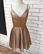 Load image into Gallery viewer, online-affordable-homecoming-dresses-short-satin-prom-dress
