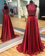 Load image into Gallery viewer, 2 piece prom dresses

