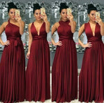 Load image into Gallery viewer, Sexy-Long-Burgundy-Bridesmaid-Dresses
