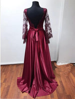 Load image into Gallery viewer, puffy sleeves prom dresses
