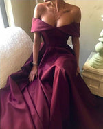 Load image into Gallery viewer, dark red evening dress
