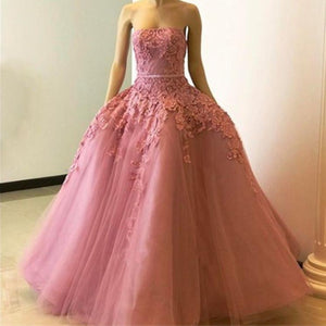 light pink ball gown dresses