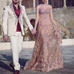 Load image into Gallery viewer, Champagne Lace Sweetheart Mermaid Evening Dresses
