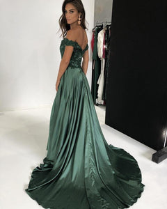 green evening gowns