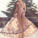 Load image into Gallery viewer, Champagne Lace Sweetheart Mermaid Evening Dresses
