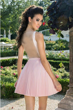 Load image into Gallery viewer, Nude-Back-Tulle-Homecoming-Dresses-Graduation-Party
