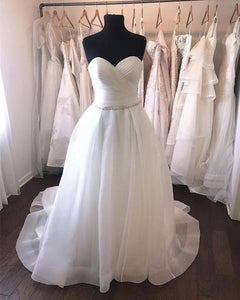 A-line-Sweetheart-Wedding-Dresses-Organza-Bridal-Gowns