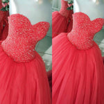 Cargar imagen en el visor de la galería, Fully Beading Sweetheart Bodice Corset Tulle Quinceanera Dresses Ball Gowns
