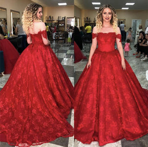 Vintage-Lace-Quineanera-Dresses-Ball-Gowns-2019-Red