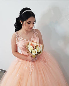 peach quinceanera dresses