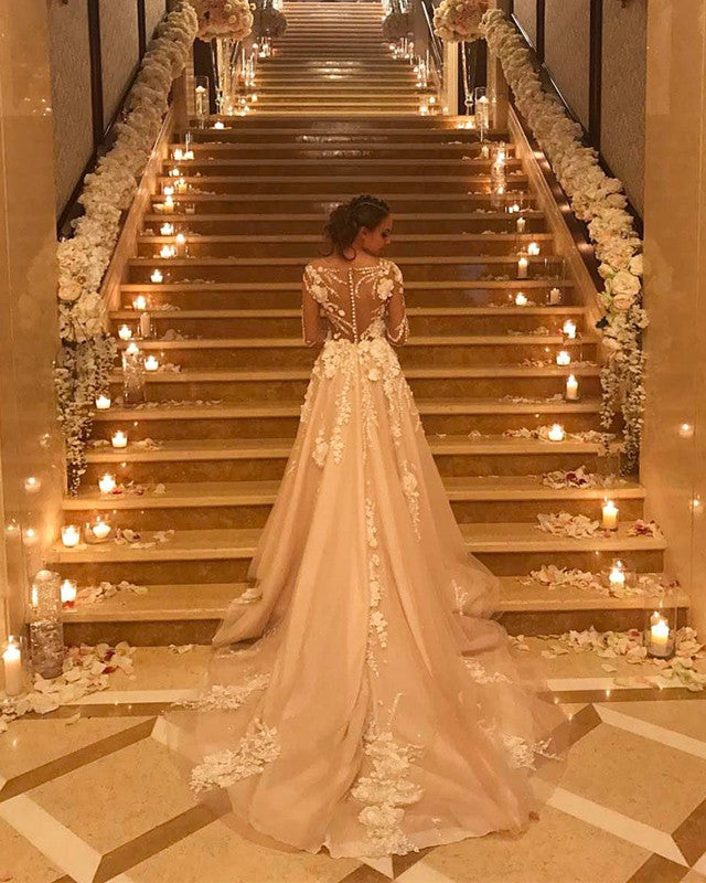 champagne-wedding-dress