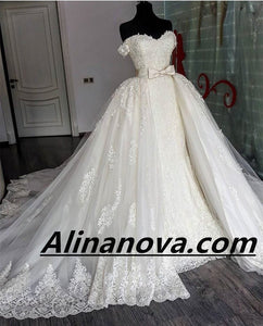 Sexy Sweetheart Lace Mermaid Wedding Dresses Removable Train