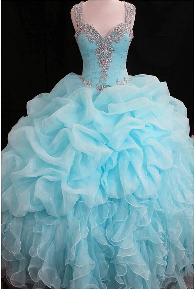 sky blue ballgown