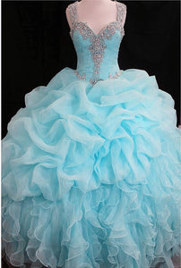 sky blue ballgown