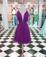 Cargar imagen en el visor de la galería, Purple-Homecoming-Dresses-2019-Women&#39;s-Semi-Formal-Dress
