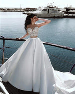 Load image into Gallery viewer, Boho-Chic-Beach-Wedding-Dresses-Lace-Embroidery-For-Summer-Fall-2018-2019
