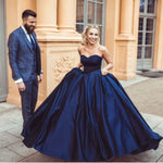 Cargar imagen en el visor de la galería, Wedding-Dresses-Navy-Blue-Ball-Gowns
