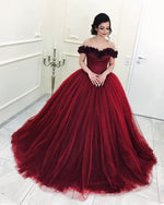 Load image into Gallery viewer, Maroon-Wedding-Dress
