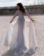Load image into Gallery viewer, Elegant Off The Shoulder Lace Mermaid Evening Dresses With 3/4 Sleeves
