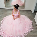 Cargar imagen en el visor de la galería, Pink-Ball-Gowns-Wedding-Dresses
