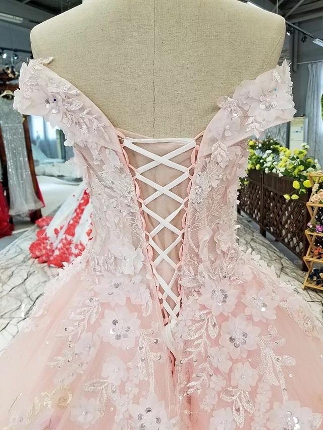Vintage-Flowers-Wedding-Ball-Gown-Dresses-Off-The-Shoulder