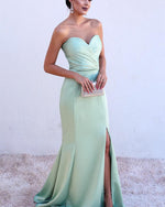 Load image into Gallery viewer, Mint-Green-Prom-Dresses-Mermaid-Sweetheart-Evening-Gowns
