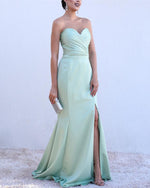 Load image into Gallery viewer, Sexy-Long-Mermaid-Evening-Dresses-Leg-Split-Prom-Gowns
