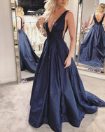 Load image into Gallery viewer, Navy Prom Dresses
