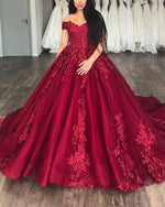 Load image into Gallery viewer, Wine Red Quinceanera Dresses 2020
