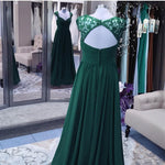 Cargar imagen en el visor de la galería, Elegant Long Chiffon Backless Bridesmaid Dresses Lace Cap Sleeves

