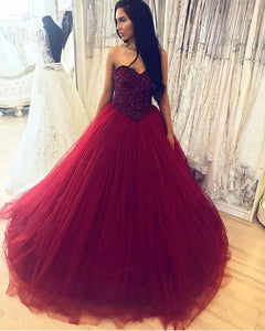 Maroon-Wedding-Ballgown-Dresses
