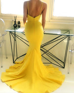 Load image into Gallery viewer, Sexy-Backless-Mermaid-Prom-Dresses-V-neck-Long-Evening-Gowns
